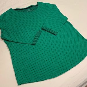 Talbots 3/4 Sleeve Boatneck Roll Cuff Shirt 2XL